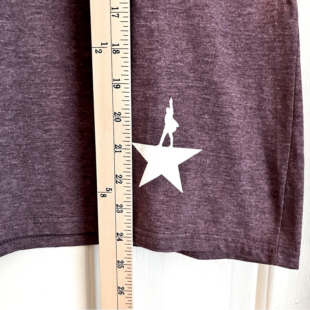 Hamilton I Will Never Be Satisfied Tee Shirt Light Heather Purple Size M - Picture 6 of 9